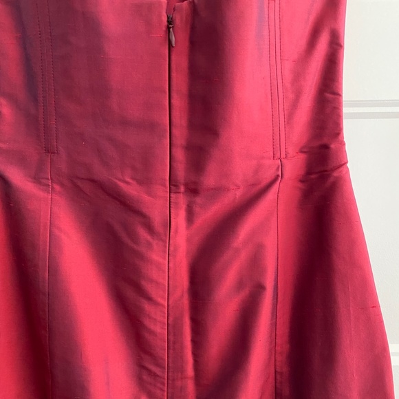 Anu Pam Classic Red Silk Prom / Wedding Dress - Picture 4 of 9